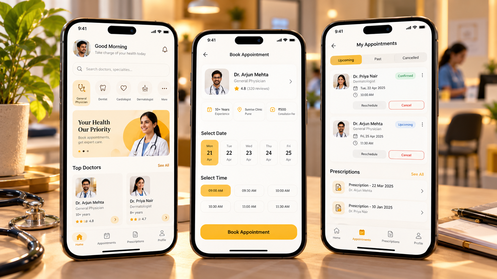 Screenshot of CareNest: Clinic Appointment App