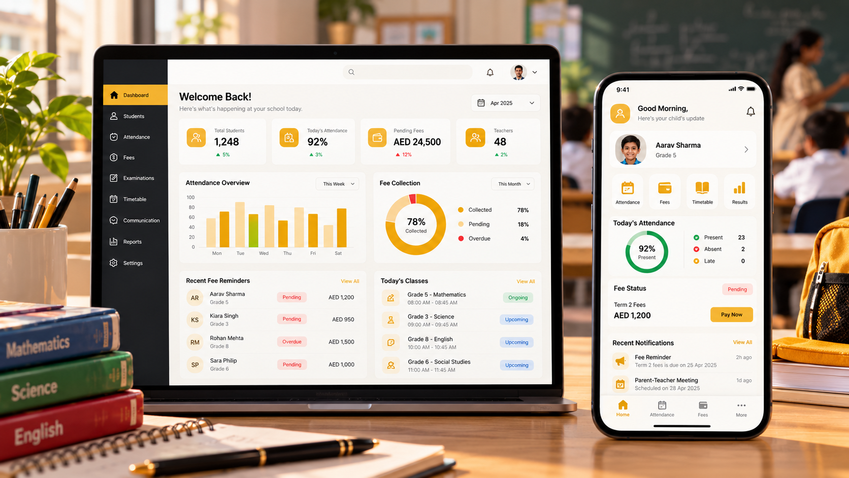 Screenshot of EduTrack: School Fee & Attendance Management